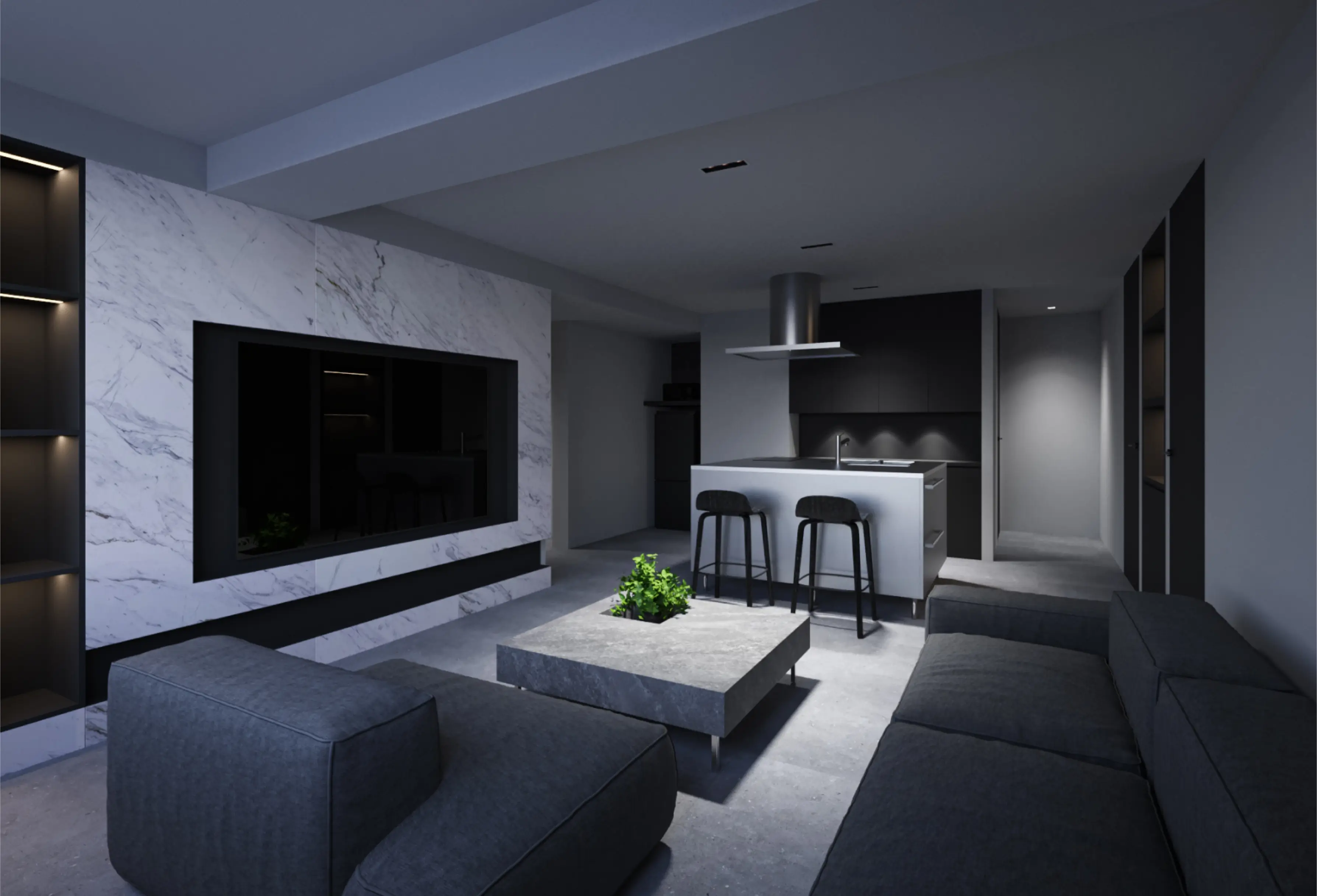 LIVING & KITCHEN